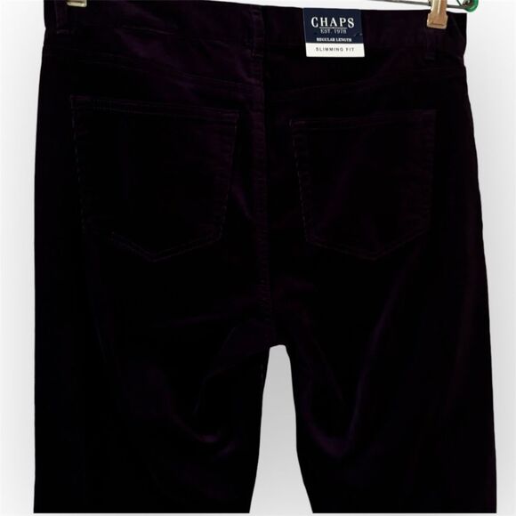 NWT Chaps Deep Purple Corduroy Straight Leg Pants | Sz. 6 Regular - Picture 7 of 9